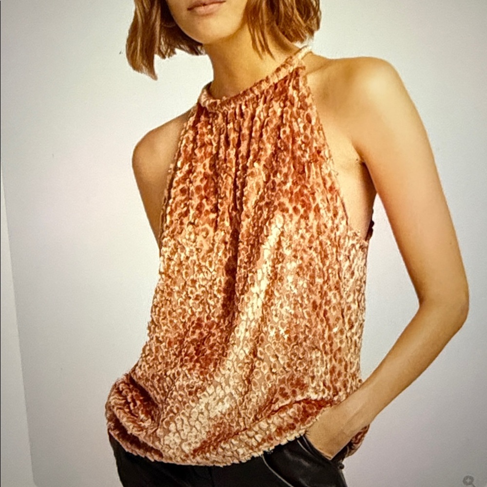 A.L.C. Kinsa II Textured Sleeveless Blouse Rose Dawn